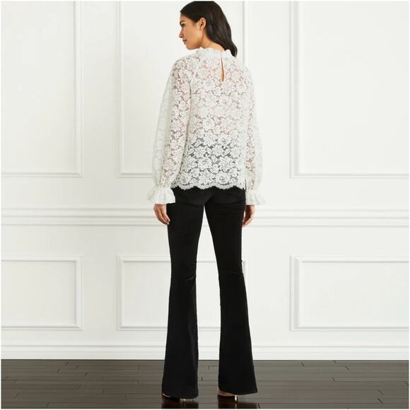 NWT The Hill House Millie blouse in white lace medium - Picture 7 of 7